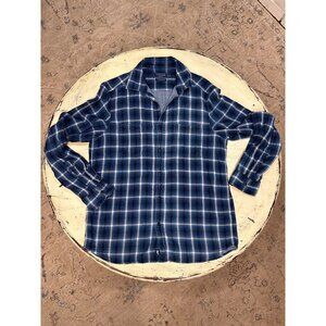 Vineyard Vines Men's Classic Fit Blue Plaid Button-Up Shirt M